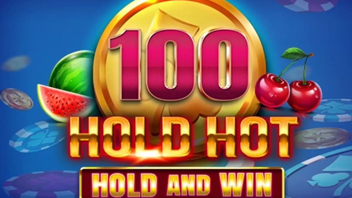 Interface vibrante e colorida do jogo 100 Hold Hot Hold and Win
